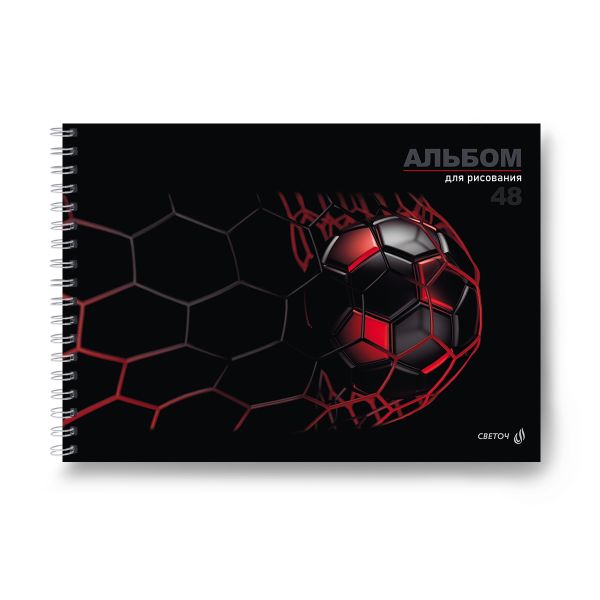Альбом для рисования 100 г/м², A4 29.5х21 см, 5 шт на гребне 48 л, 01623 Скорость, Светоч А234