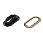 Люверсы металл овальные 15х6 (внутр.), 21х11 (внешн.), металл (≈100 шт) New Star, антик