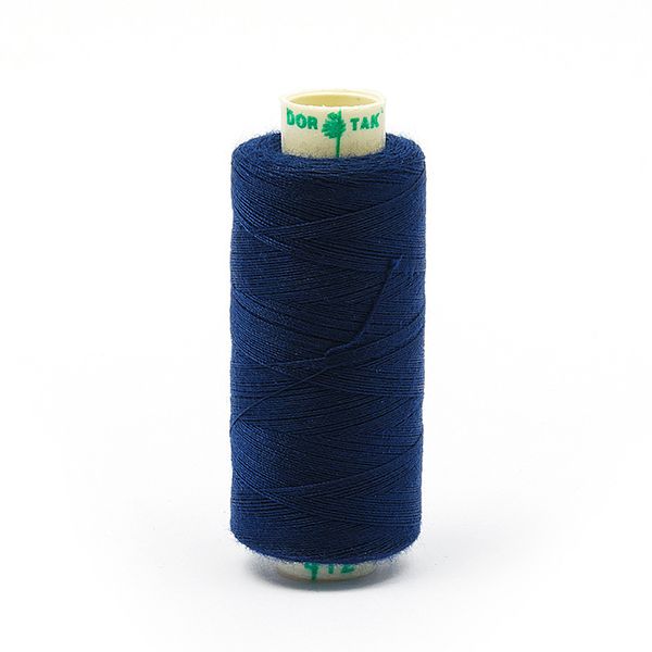 Нитки швейные бытовые Dor Tak 40/2, 366 м / 10 кат., 412 синий