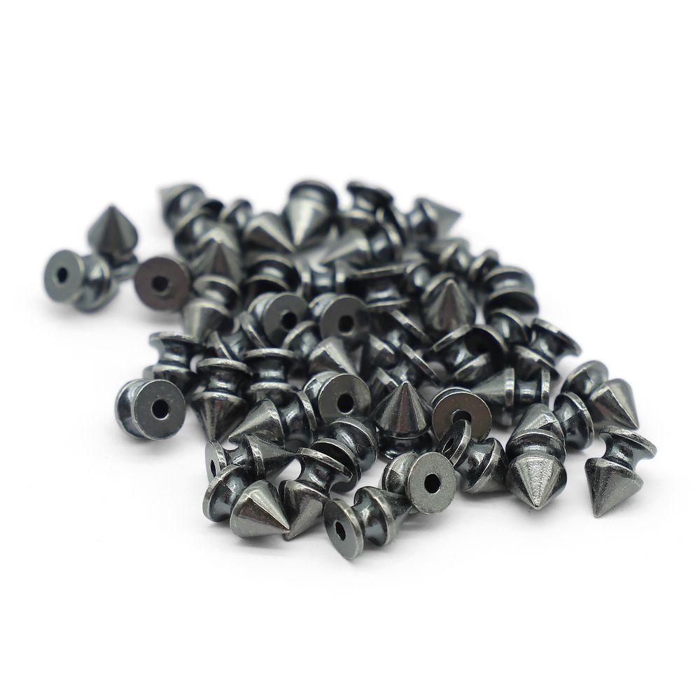 Хольнитены джинсовые ⌀8 мм, h=10 мм, чер.никель мет. пика, 50 шт