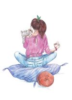 Скетч для раскрашивания цветными карандашами Уютный день 29.5х20.5 см, 1 л, Фрея