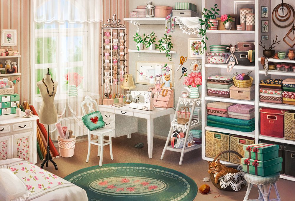 Пазл 500 элементов, Уголок творчества, PZL-500/37, Фрея