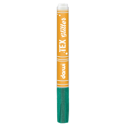 Маркер для ткани Darwi TEX Glitter, 2мм (с блестками) (626 т.зеленый), DA0140013
