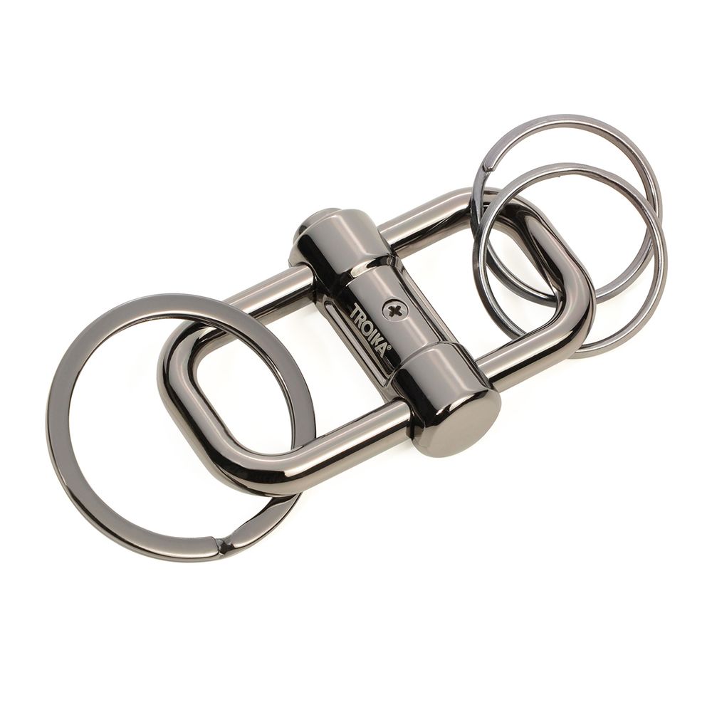 Брелок Troika 2-WAY KEY, 12.5х5.5х2 см, иск.кожа/металл, серебро /TOS/