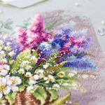 Набор для вышивания нитками Чудесная игла 101-305, Ландыши и сирень, 28x23 см