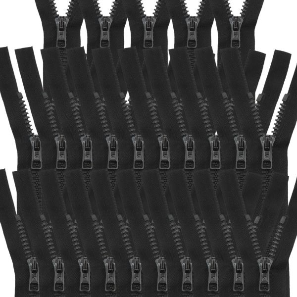 Молния трактор Arta Т6 (6 мм) 1 зам., разъем., 55 см, ОПТ. УП. 25 ШТ., 077 черный