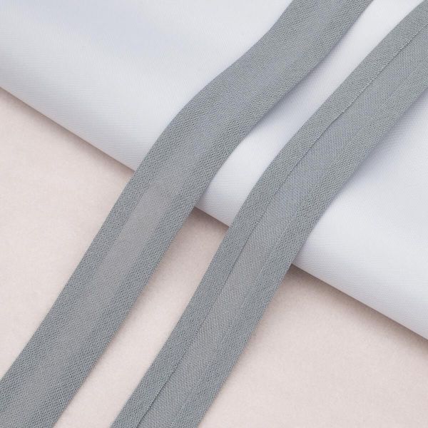 Косая бейка хлопковая 20 мм / 132±1 метра, 063 серый, 6112-0009