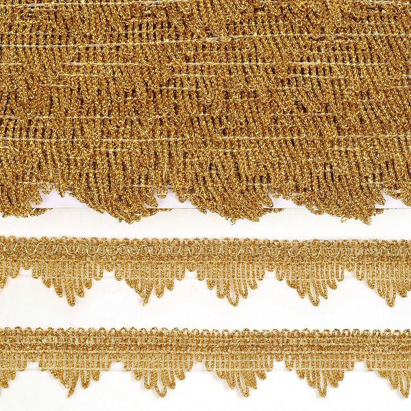 Тесьма отделочная 40 мм, 13-5061 цв.золото уп.13.71м