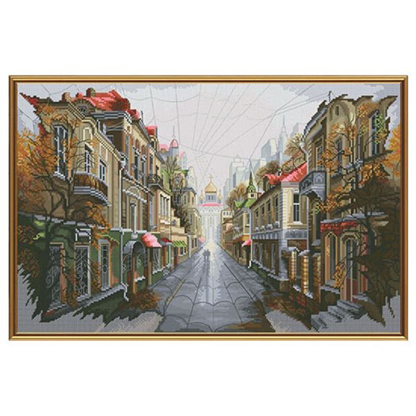 Набор для вышивания нитками Нова Слобода, Город для двоих, 40х26 см