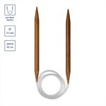 Спицы круговые бамбук ⌀9,0 мм, 80 см, карамельные, Gamma BC-D