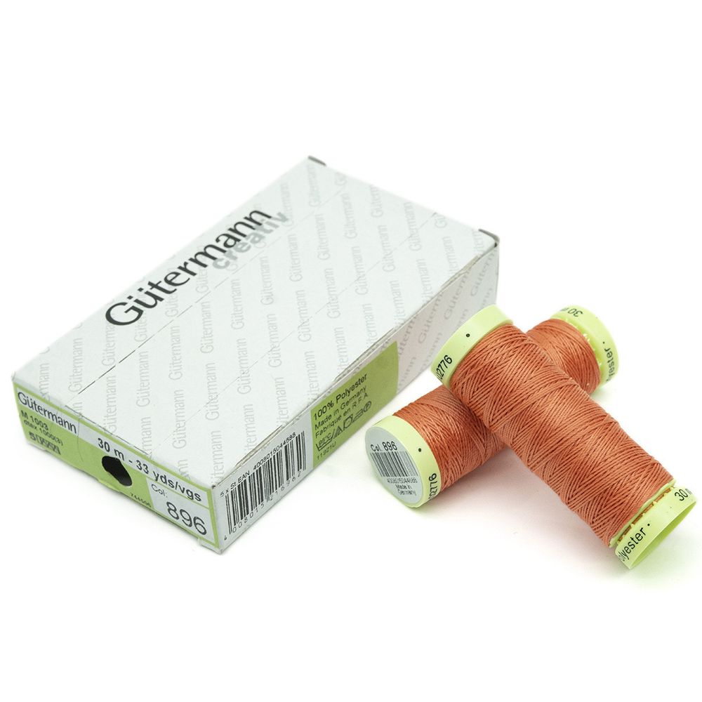 Нитки отделочные Gutermann Top Stitch, 30м, 896 грейпфрутовый, 5 катушек