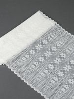 Кружево бельевое эластичное 220 мм / 2.7 м, 1909, цв.004 белый, Kruzhevo