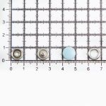 Кнопка рубашечная (джерси) закрытая ⌀9.5 мм, ≈1440 шт, МЕТАЛЛ, эмаль, 185 св.голубой матовый, NEW STAR