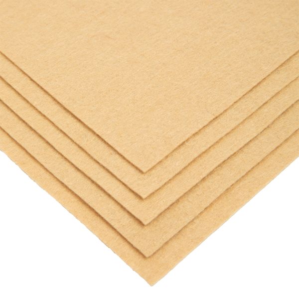 Фетр листовой 1 мм, 20х30 см, 5 шт, CH641 бежевый, Blitz FKC10-20/30