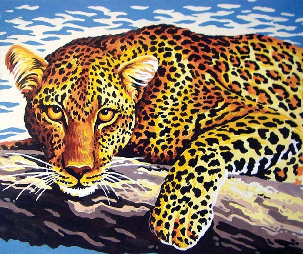 Рисунок для вышивания Grafitec (канва жесткая), &quot;Взгляд леопарда&quot;, 22х30 см