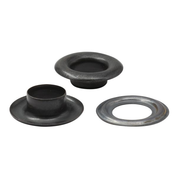 Люверсы металл ⌀12.0 мм (внутр.), h=6.68 мм, внешн. ⌀24.9 мм, №26, сталь, оксид, 100 шт, New Star