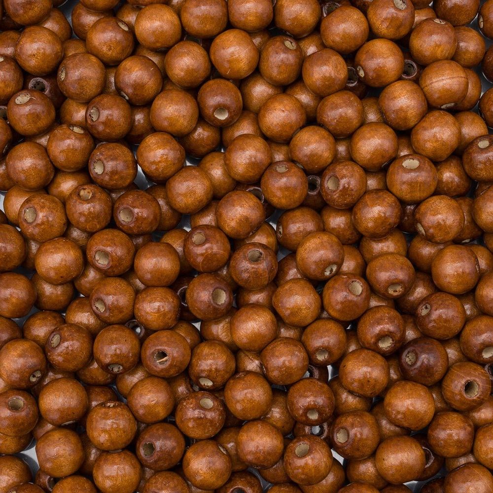 Бусины дерево ⌀16 мм, 500 г, коричневый, 7704356