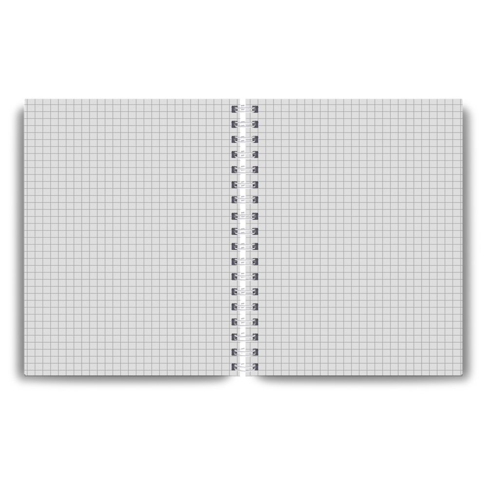 Тетрадь общая с пластиковой обложкой, 500 мкм, тиснение серебряной фольгой, A5 96 л. на гребне 65 г/м², белизна 100% 4 шт клетка, 01930 Лиловая, Светоч ТЕТ96-001