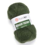 Пряжа YarnArt (ЯрнАрт) Mohair trendy / уп.5 мот. по 100 г, 220м, 111 хаки