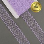 Кружево отделочное в стиле "трикотаж" 28 мм, TBY 1670, цв.11 св.сиреневый, уп.27.4м