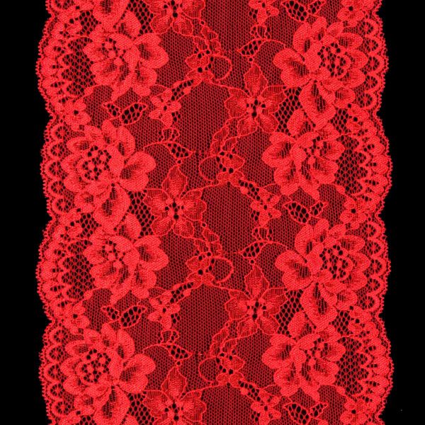Кружево бельевое эластичное 180 мм / 13.72 м, цв. C820 красный