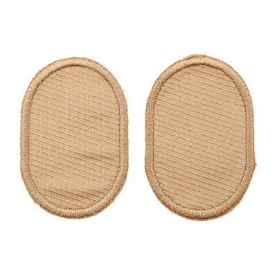 Термоаппликация Овал 4,5х3см, уп., 2 шт, цв.бежевый