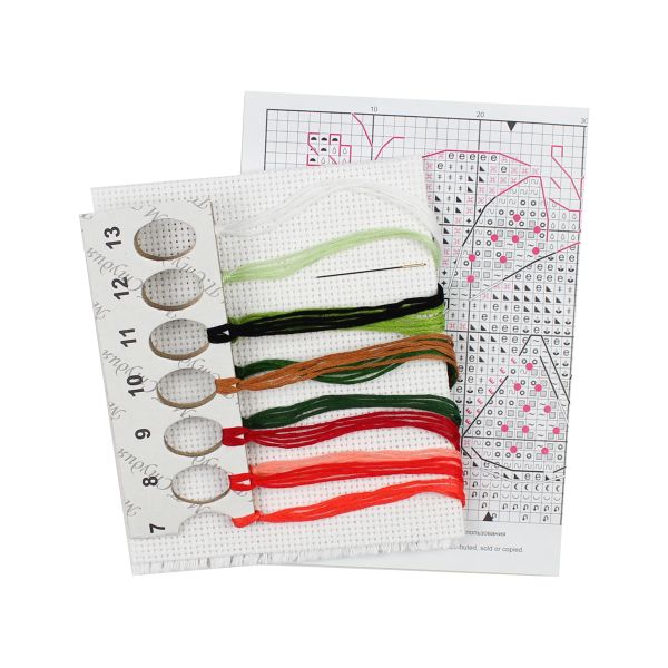 Набор для вышивания нитками МП Студия (Жар-птица), Сахарный арбуз, 7х8 см