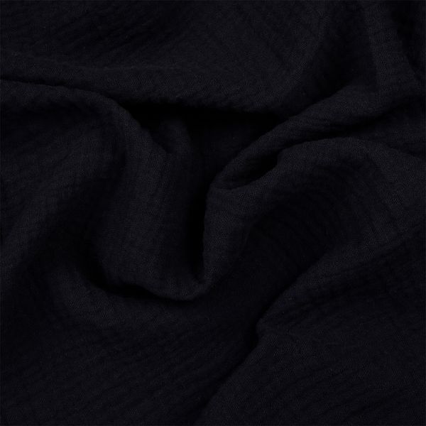 Муслин 125 г/м², 130 см / 2 метра, TBY.Mus.24723.28.2, цв.28 черный