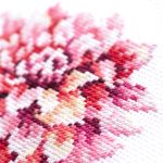 Набор для вышивания нитками Чудесная игла, Георгин 11х11 см