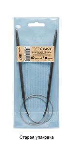 Спицы круговые металл ⌀5,0 мм, 60 см, с металлической леской, Gamma MKF