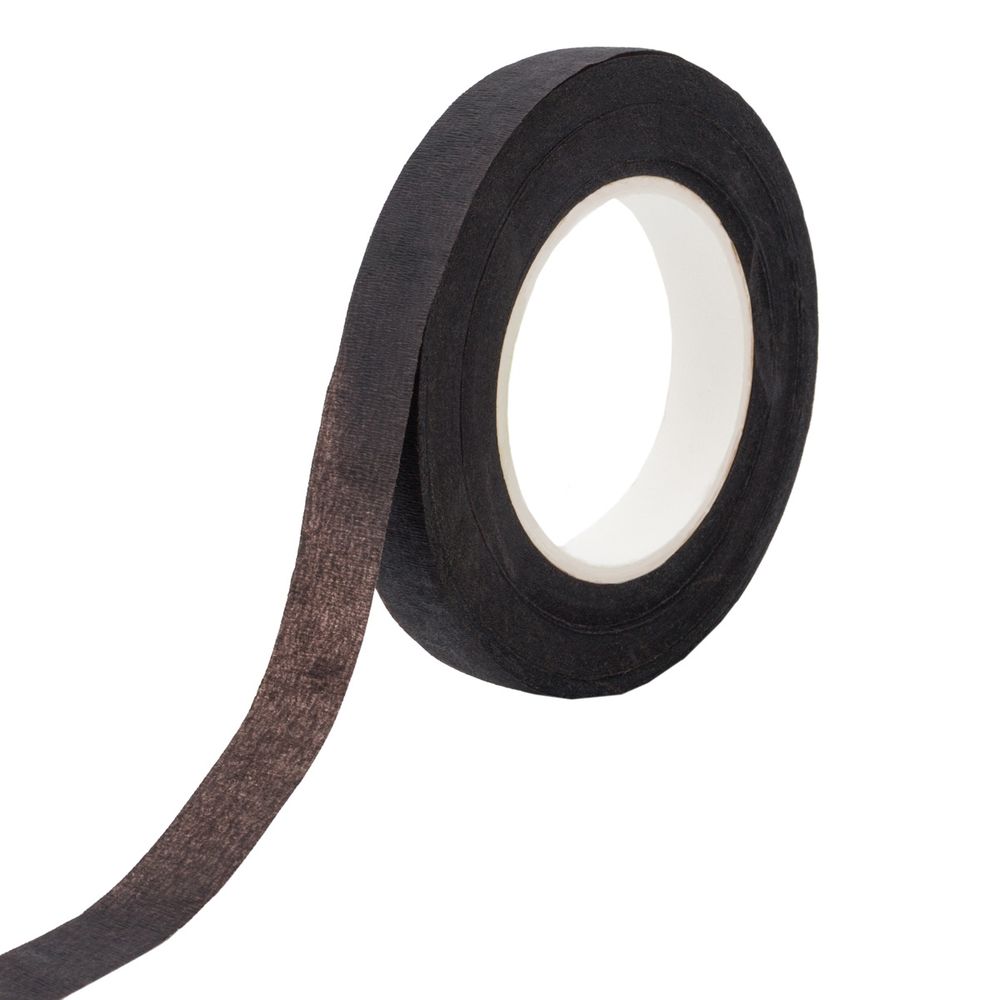 Тейп-лента флористическая 12 мм / 27 метров, 2 шт, А11 темно-коричневый, QYF-005