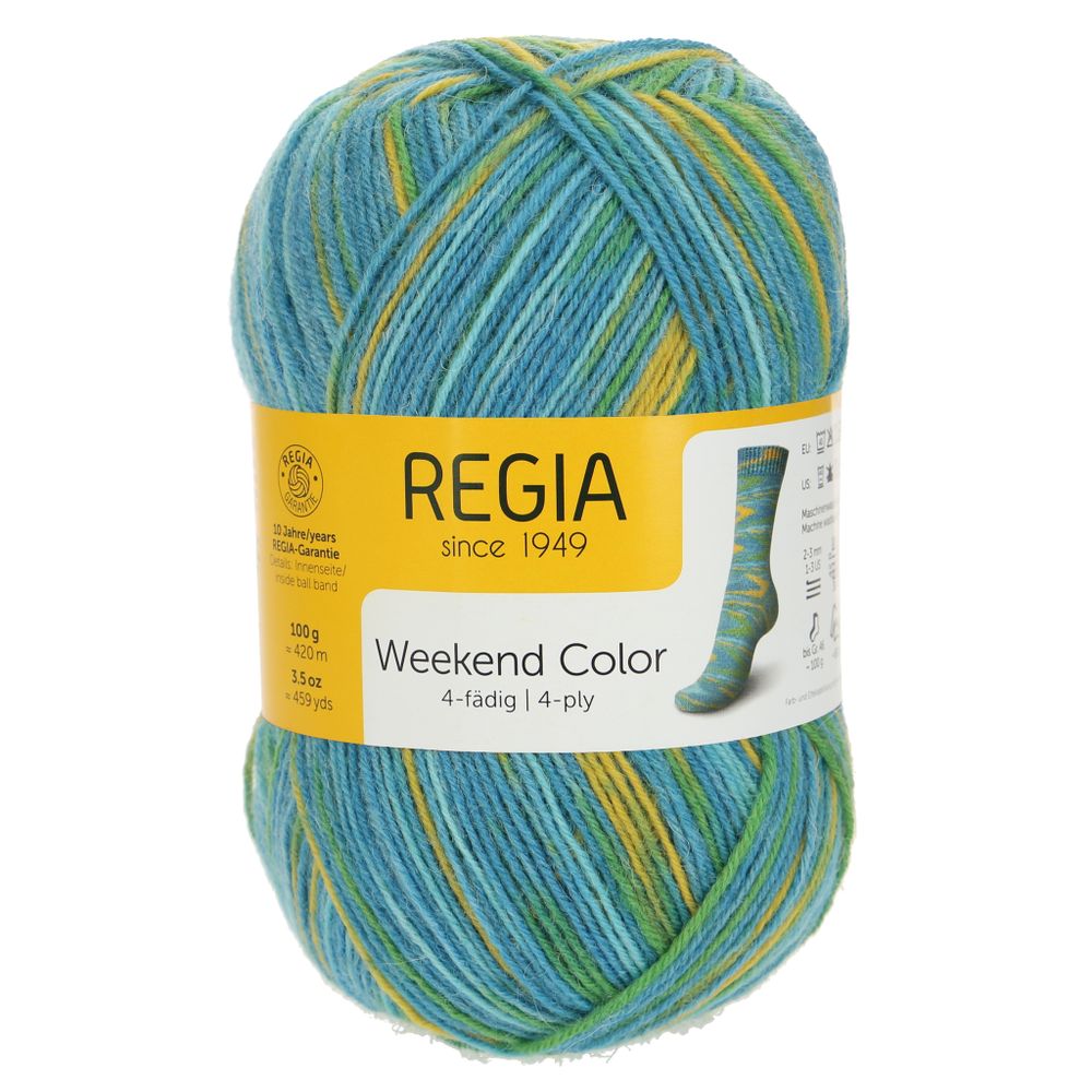Пряжа Schachenmayr (Шахенмайер) Regia 4-fadig Color 100g, 4 нитки, 100г, 420м, 9801269, 01234 /стоковый цвет/ /TOS/