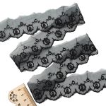 Кружево капроновое 36 мм / 6.6 м (±4 см) 0574-1019, черный