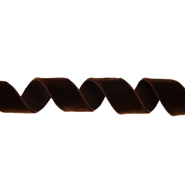 Лента бархатная (тесьма) 21.0 мм / 10±0.5 метров, коричневый, Blitz С3513Г17