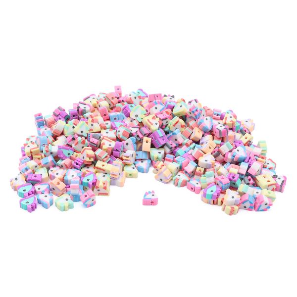 Бусины полимерная глина набор Единороги, 300 шт/упак, Astra&Craft, ZZ1362