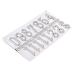 Цифры арабские для часов 1,5см, серебро