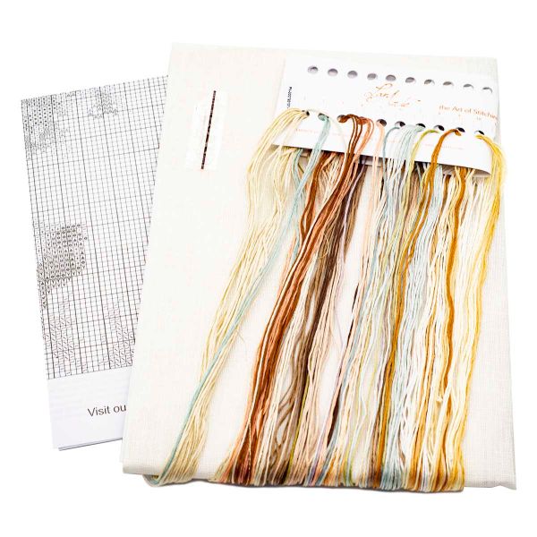 Набор для вышивания нитками Lanarte, Девушка с собакой 39х49см