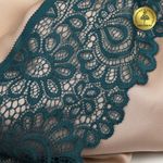 Кружево эластичное (стрейч) 90 мм, цв.222 изумрудно-синий, 25м, Kruzhevo