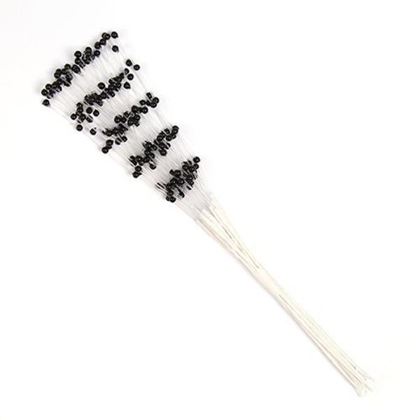 Цветы искусственные декоративные 4 мм, 19 см, черный