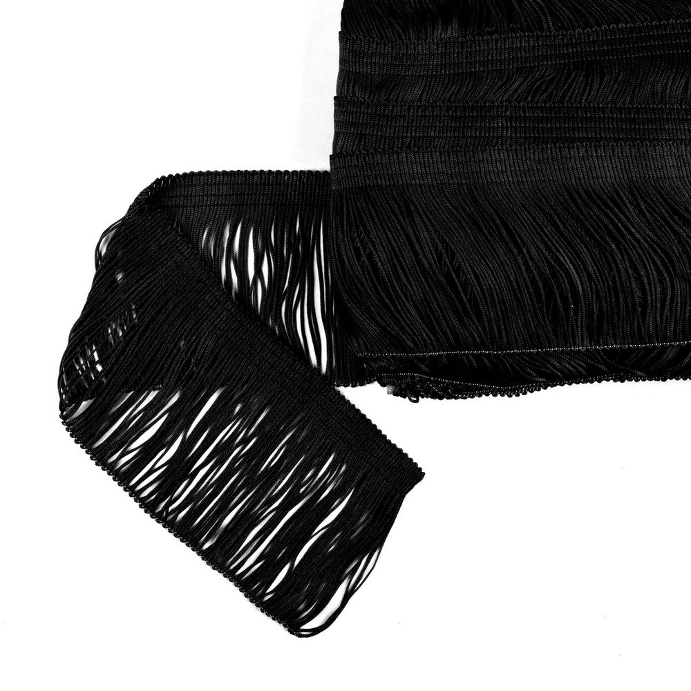 Бахрома отделочная 90 мм / 25 метров, 115 черный, Gamma 117 Бахрома отделочная 90 мм / 25 метров, 115 черный, Gamma 117