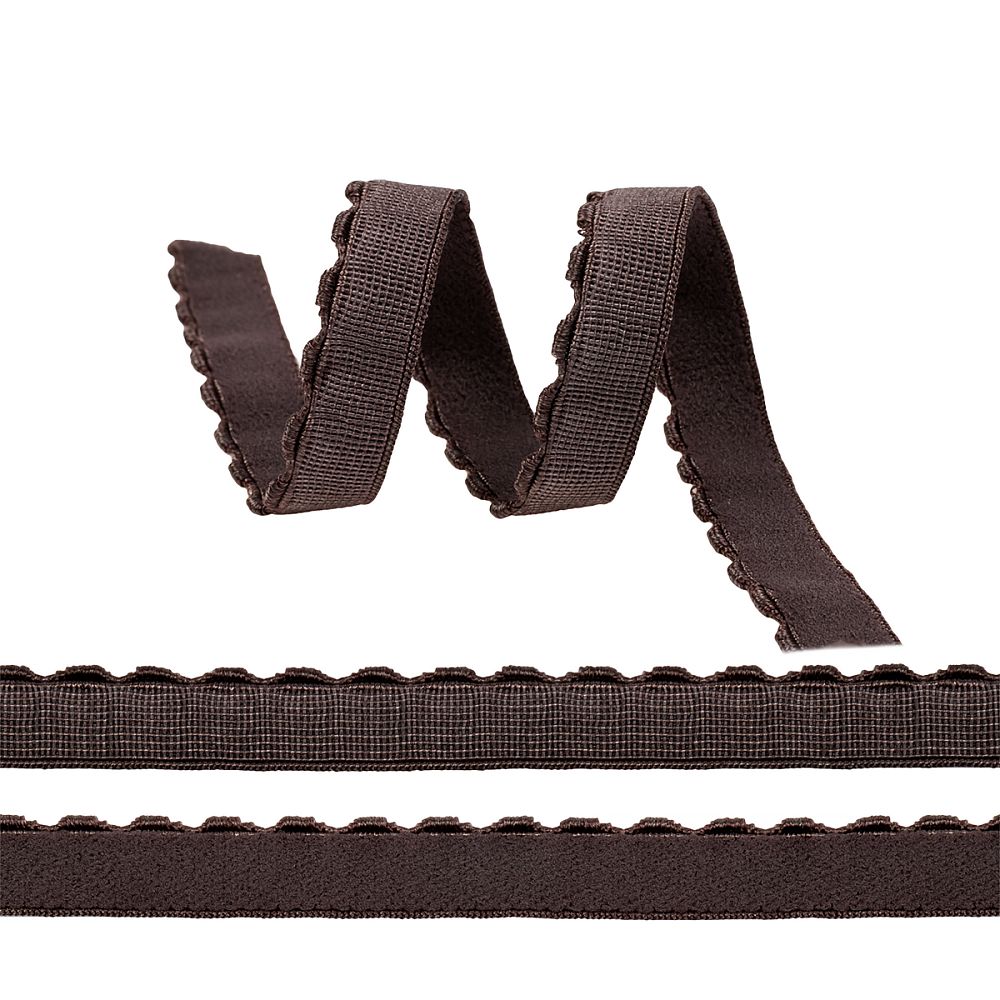 Резинка бельевая (отделочная) становая 12.0 мм / 50 метров, ЕТ1 шоколадно-коричневый F304