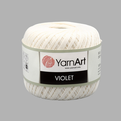 Пряжа YarnArt (ЯрнАрт) Violet / уп.6 мот. по 50 г, 282м, 003 белый