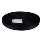 Стропа (ременная лента) 20 мм / 50 метров, толщ. 0.96 мм, [12.75 г/пог.м], 100% п/а, 000 черный, Gamma 9с764