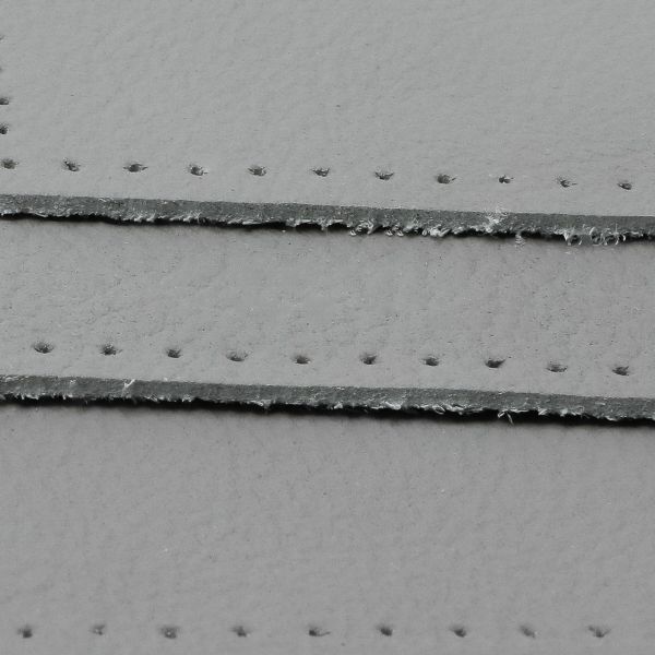 Набор заплаток пришив. из кожи, прямоуг-к 4х6,4см, 6х9,6см, 8х12,7см, с перфорацией, 3 шт (07 серый), 9403