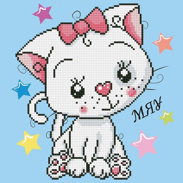 Алмазная (кристальная) мозаика Фрея, Мяу! 30х30 см