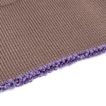 Подвяз средней плотности с полосками (100% полиэстер), 1*1, высота 14см (7см*2), длина 70-73см (8094/8015 св.коричневый со св.бежевыми полосками)