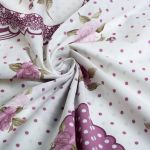 Ранфорс Розовые мечты 130 г/м², шир.240 см, в нарезке, цв. брусника, 10 метров /TOS/