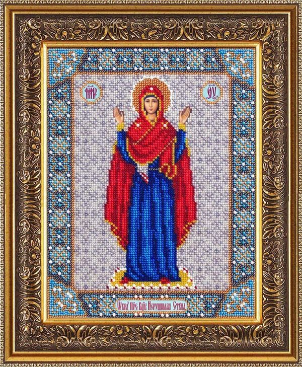 Набор для вышивания бисером Паутинка, Богородица Нерушимая стена 20х25 см