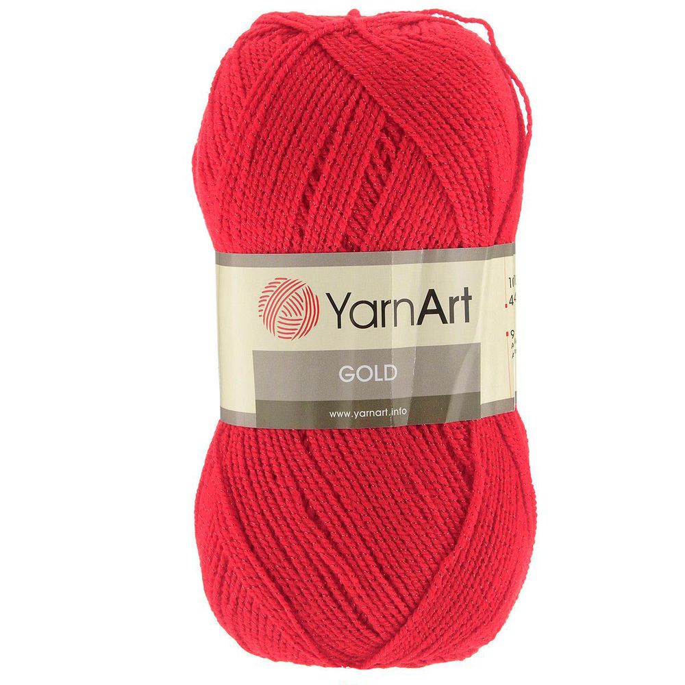 Пряжа YarnArt (ЯрнАрт) Gold / уп.5 мот. по 100 г, 400м, 13284 9352 алый