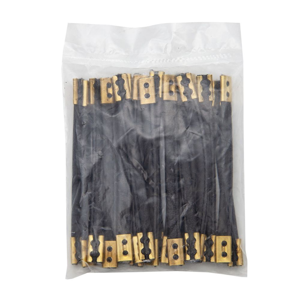 Вешалка для одежды 90х6 мм, из искусственной кожи, черный, упак. 20 шт